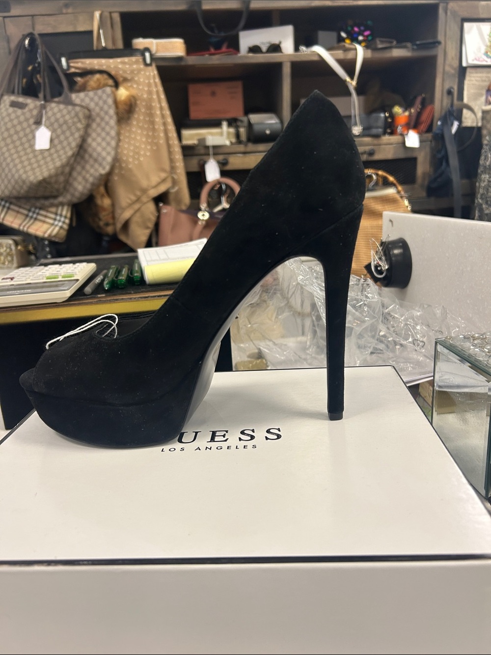 Guess Black Suede Stiletto Pump